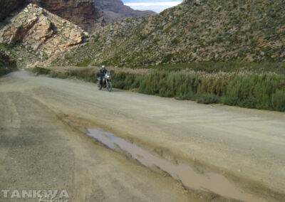 Biking on well-maintained gravel roads
